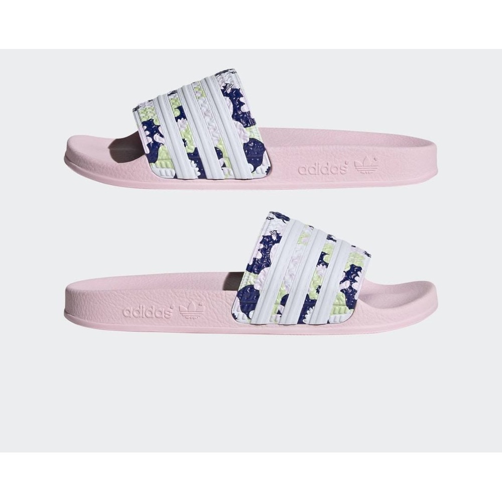 Pink Adidas slides
